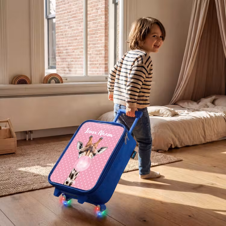 Kinderkoffer met naam - Blauw - Bubblegum Billy — 3