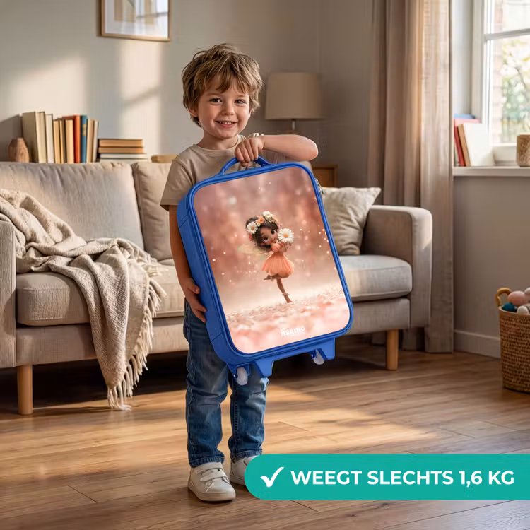 Kinderkoffer - Blauw - Fee met madeliefjes — 2