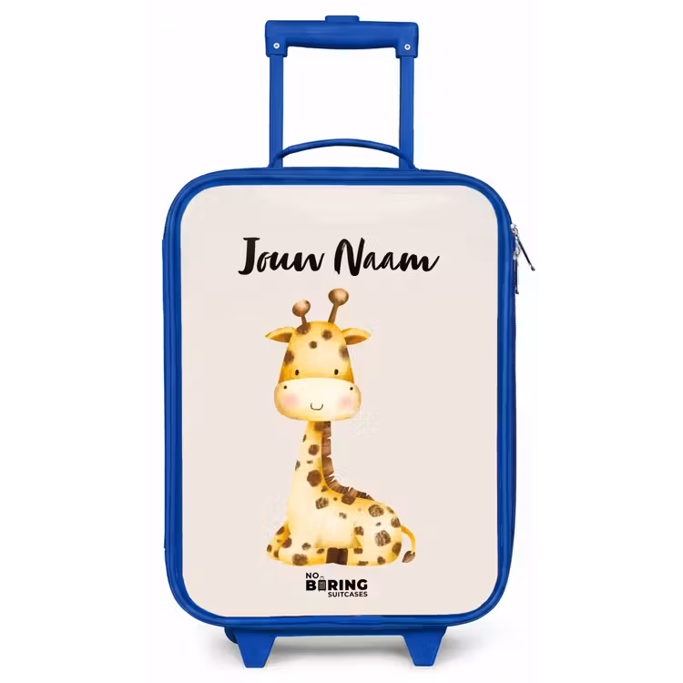 Kinderkoffer met naam - Blauw - Gigi Giraffe — 1