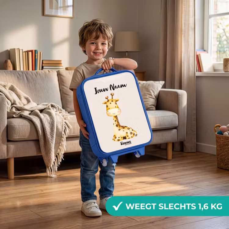 Kinderkoffer met naam - Blauw - Gigi Giraffe — 2