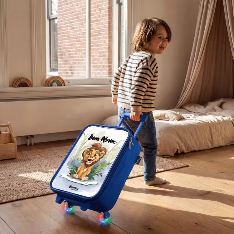 Kinderkoffer met naam - Blauw - Guusje giraf — 3