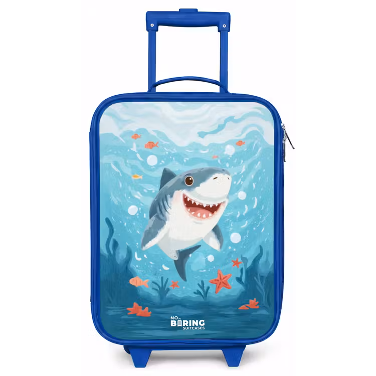 Kinderkoffer - Blauw - Haai - Water - Zee — 1