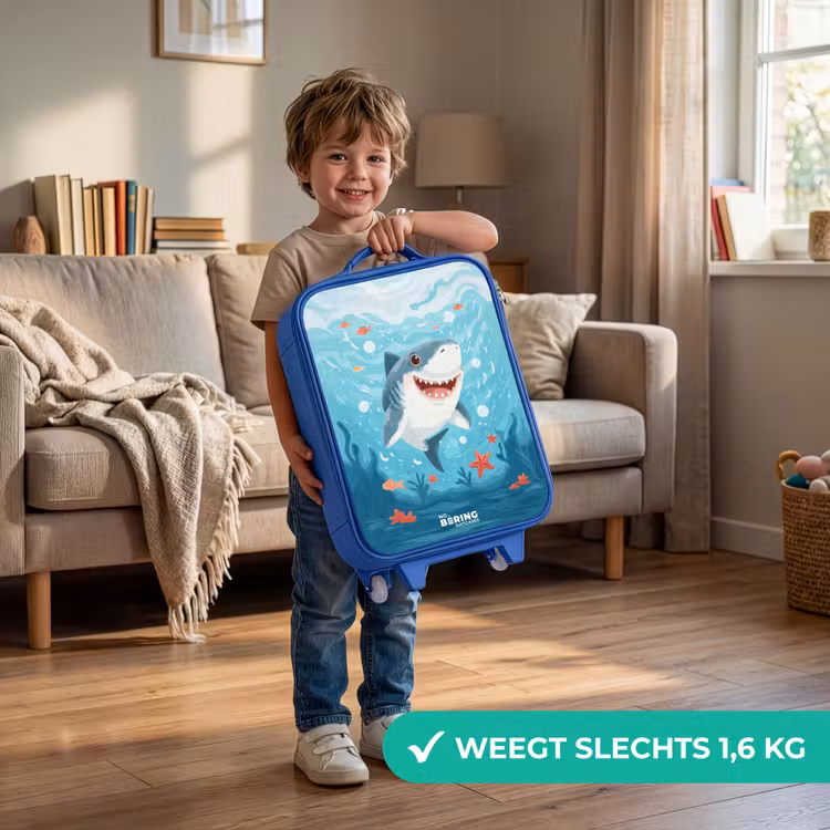 Kinderkoffer - Blauw - Haai - Water - Zee — 2