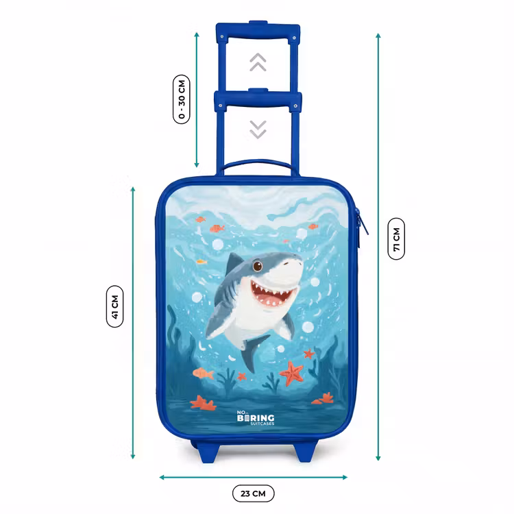 Kinderkoffer - Blauw - Haai - Water - Zee — 6
