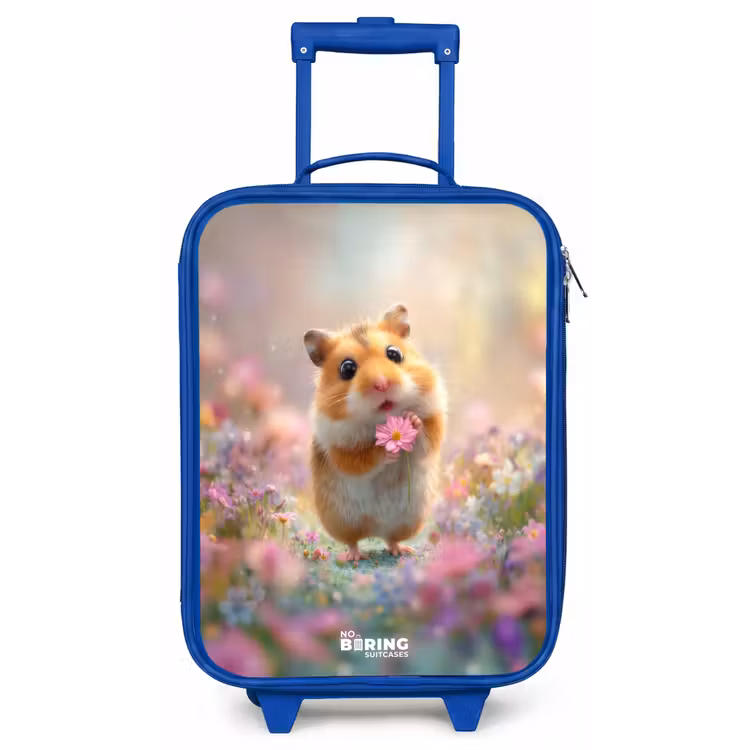 Kinderkoffer - Blauw - Hamster - Bloem - Natuur - Dier — 1