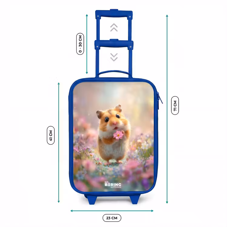 Kinderkoffer - Blauw - Hamster - Bloem - Natuur - Dier — 6