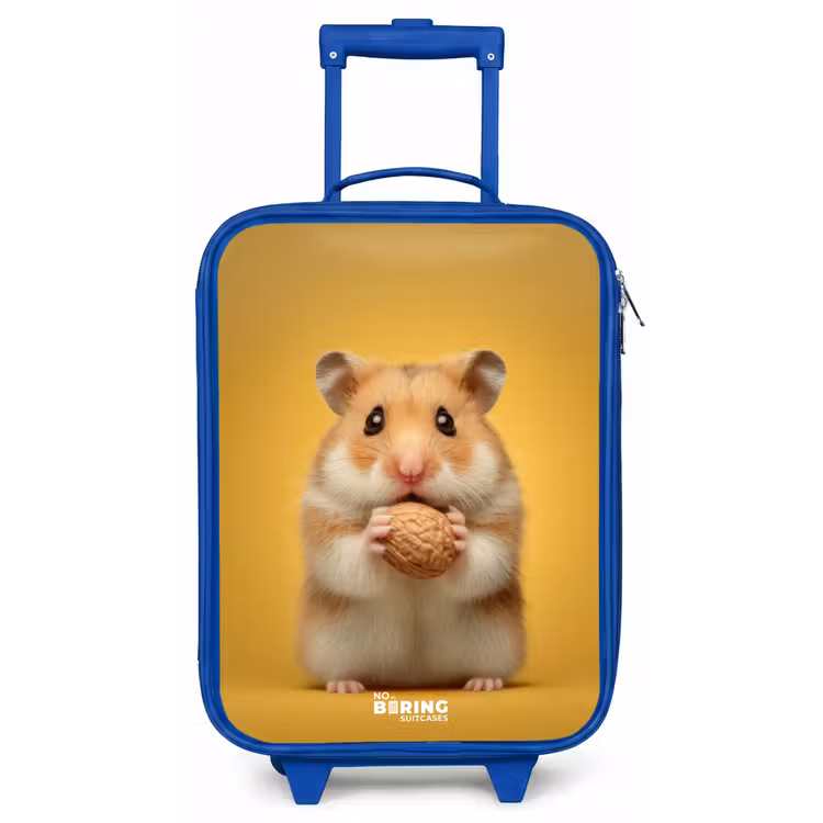 Kinderkoffer - Blauw - Hamster - Walnoot - Dier — 1