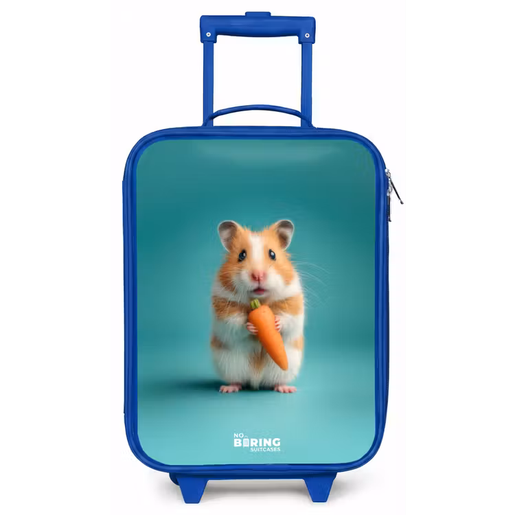 Kinderkoffer - Blauw - Hamster - Wortel - Dier — 1