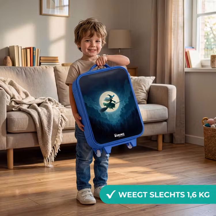 Kinderkoffer - Blauw - Heks in Maanlichtvlucht — 2