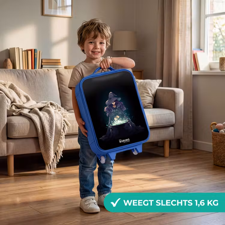 Kinderkoffer - Blauw - Heks - Ketel - Tover — 2