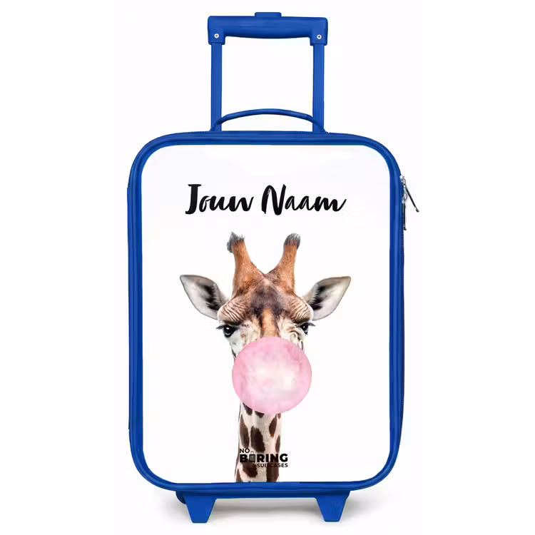 Kinderkoffer met naam - Blauw - Kauwende Kobus — 1