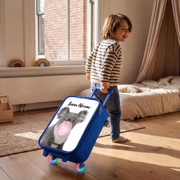 Kinderkoffer met naam - Blauw - Kauwgom koala — 3