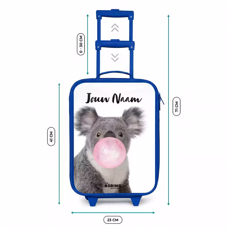 Kinderkoffer met naam - Blauw - Kauwgom koala — 6