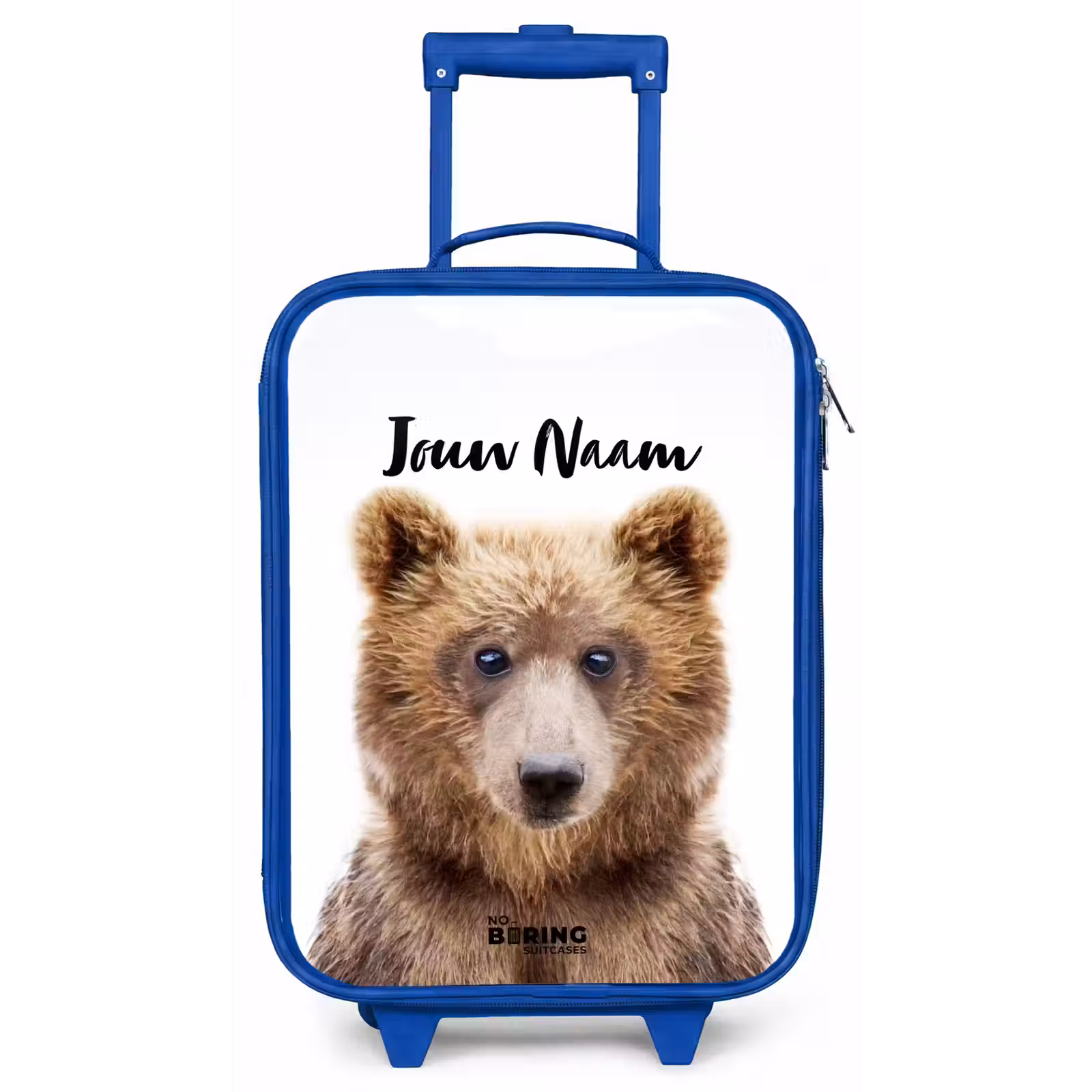 Kinderkoffer met naam - Blauw - Bennie Beer — 1