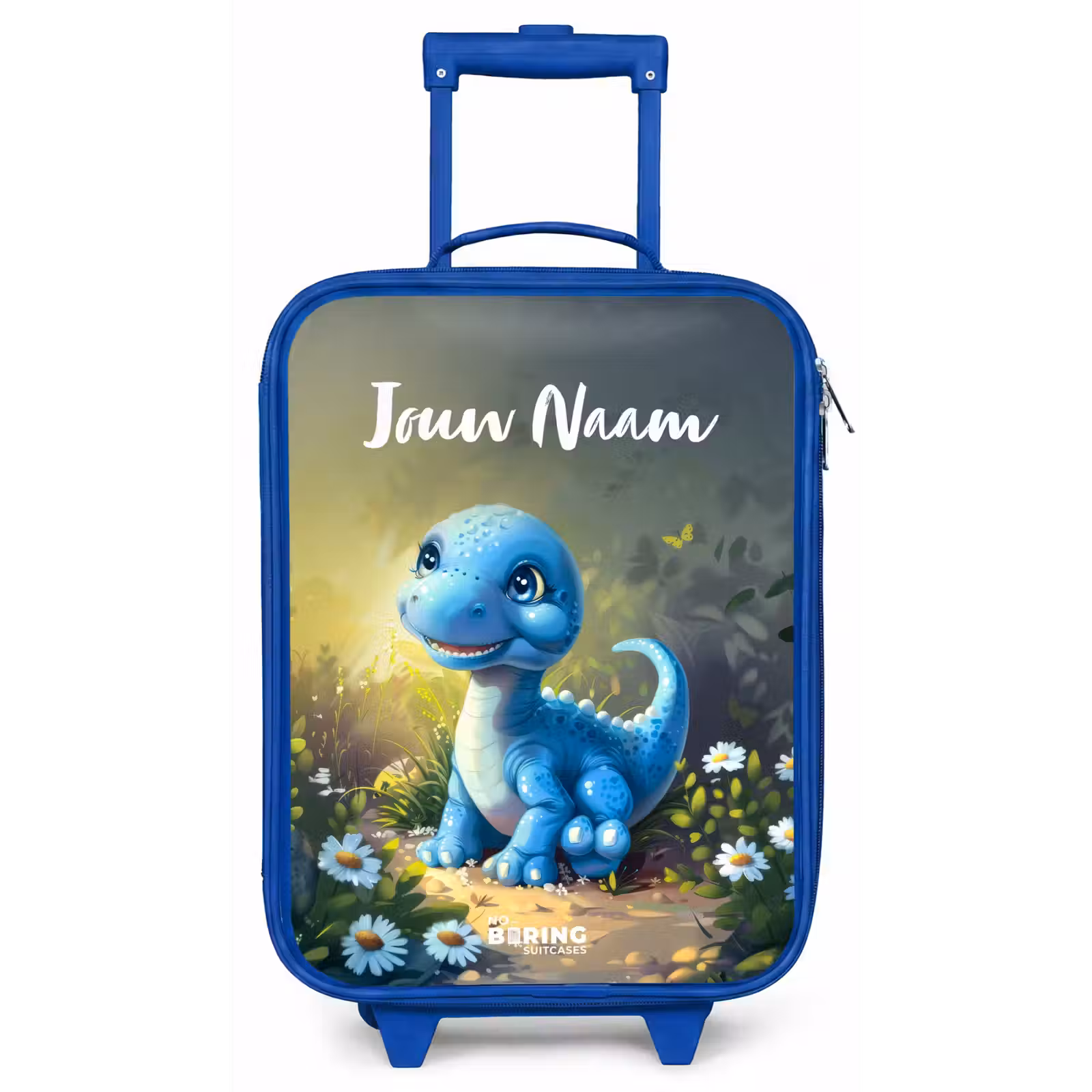 Kinderkoffer met naam - Blauw - Branco Brontosaurus — 1