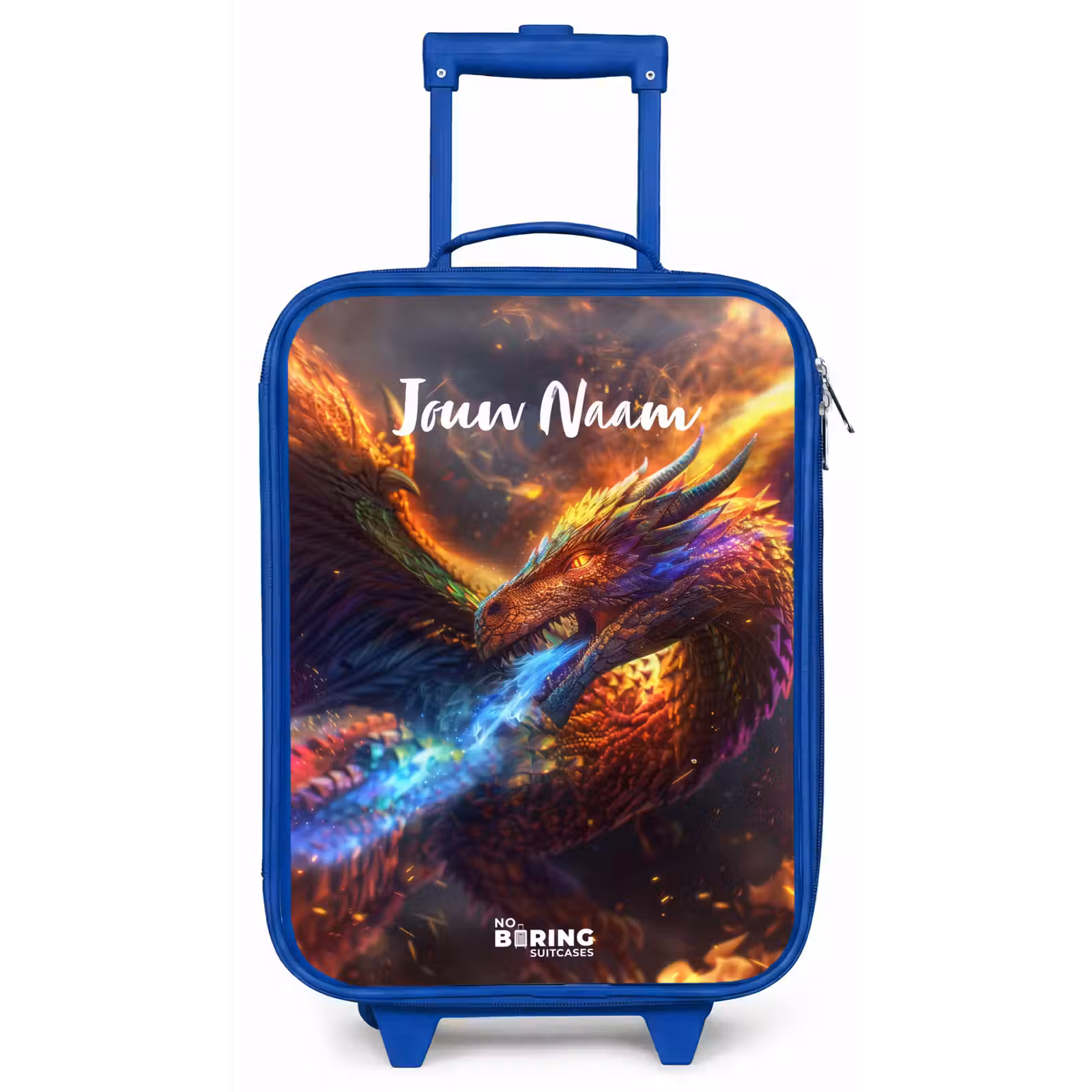 Kinderkoffer met naam - Blauw - Chroma krijger — 1