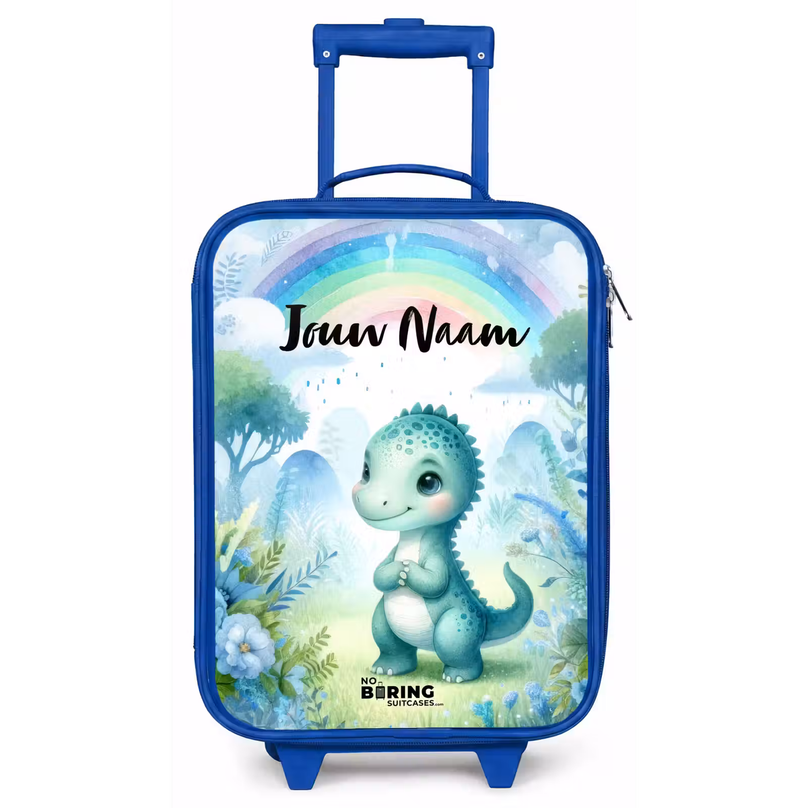 Kinderkoffer met naam - Blauw - Daantje Dino — 1