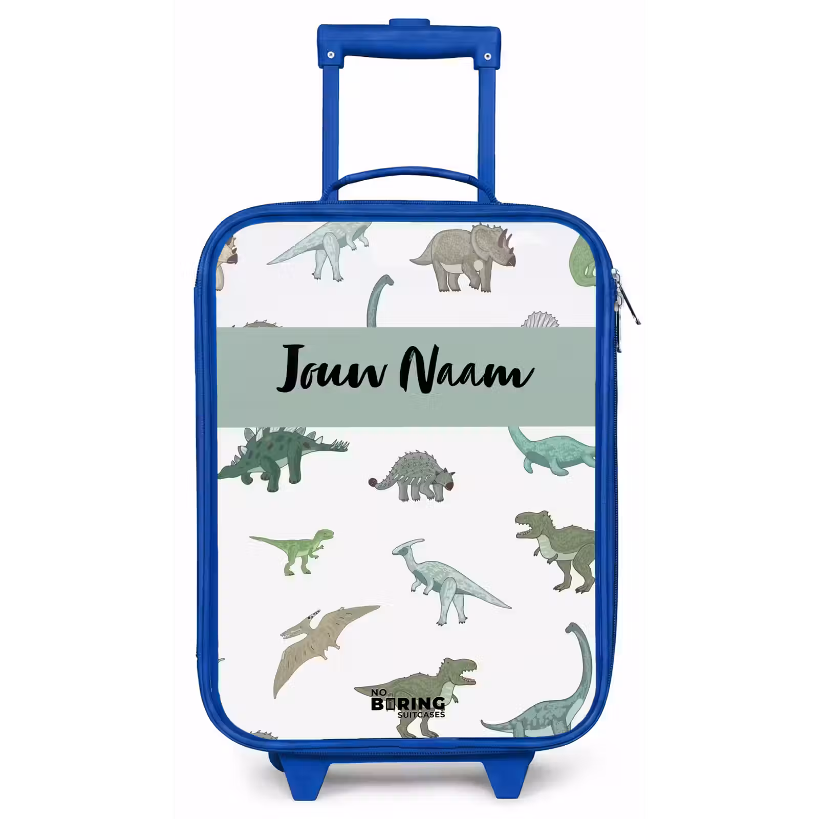 Kinderkoffer met naam - Blauw - Dino Dynastie — 1