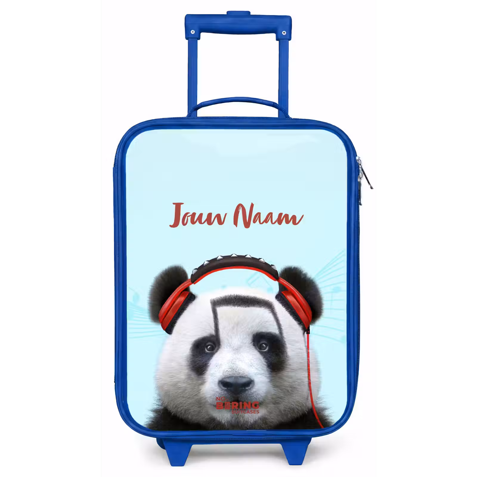 Kinderkoffer met naam - Blauw - Kees de Panda — 1