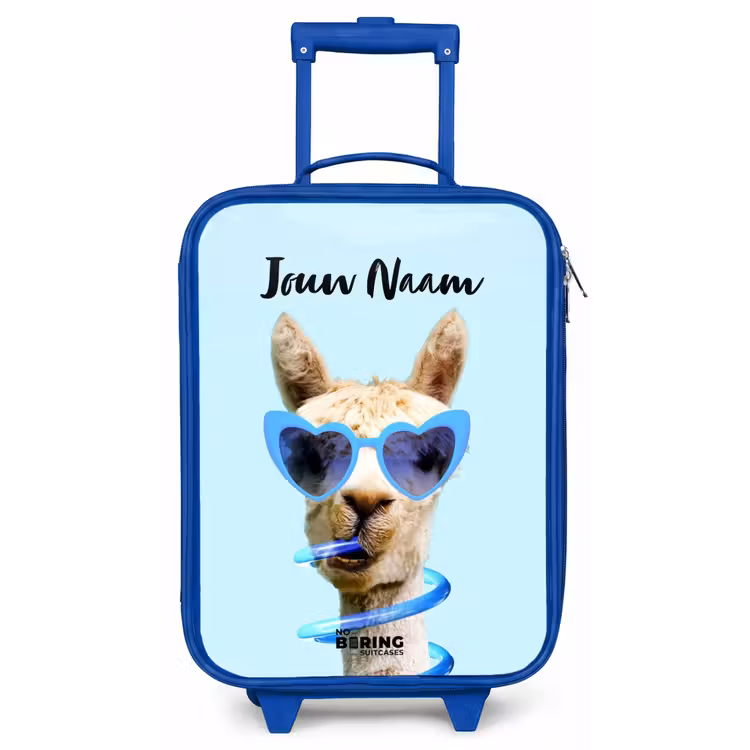 Kinderkoffer met naam - Blauw - Allard Alpaca — 1