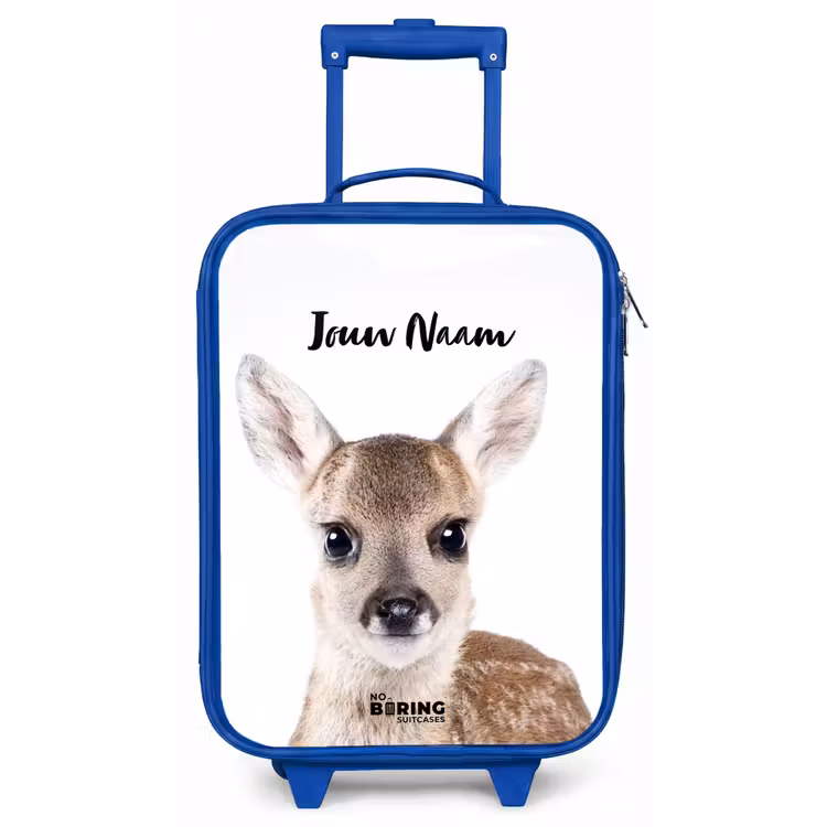 Kinderkoffer met naam - Blauw - Bambino — 1