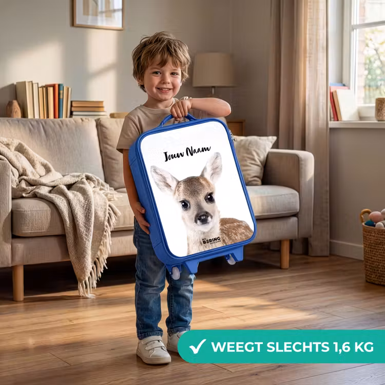 Kinderkoffer met naam - Blauw - Bambino — 2