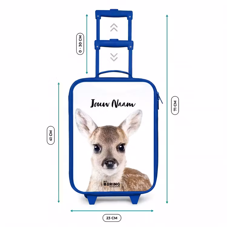 Kinderkoffer met naam - Blauw - Bambino — 6