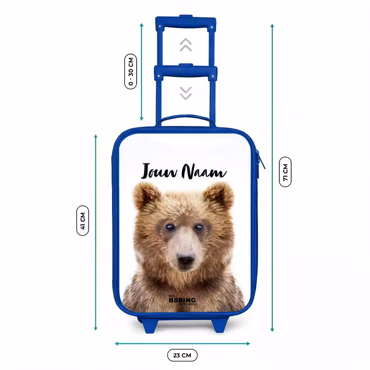Kinderkoffer met naam - Blauw - Bennie Beer — 6