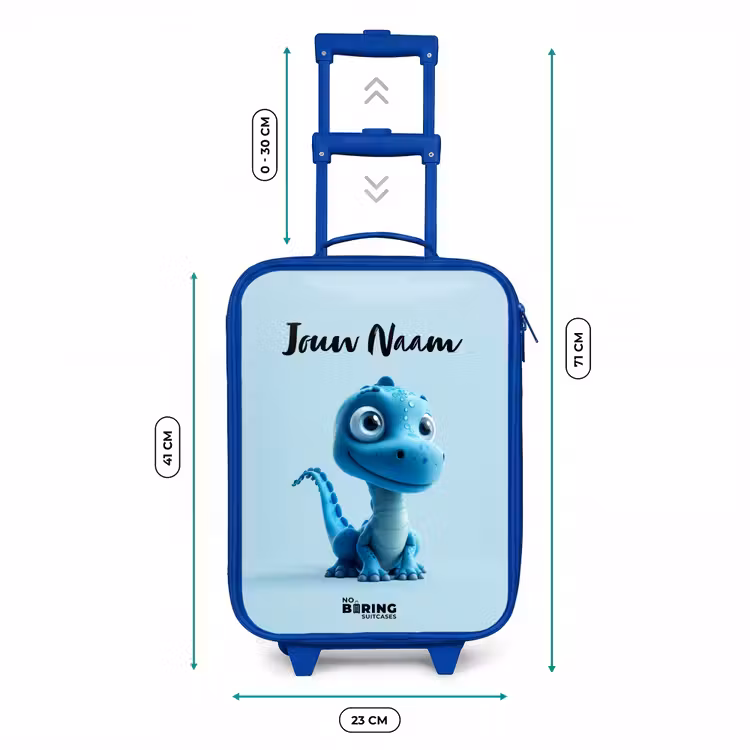 Kinderkoffer met naam - Blauw - Blije Bronto — 6