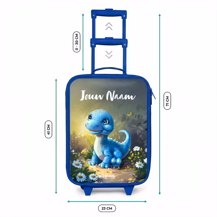 Kinderkoffer met naam - Blauw - Branco Brontosaurus — 6