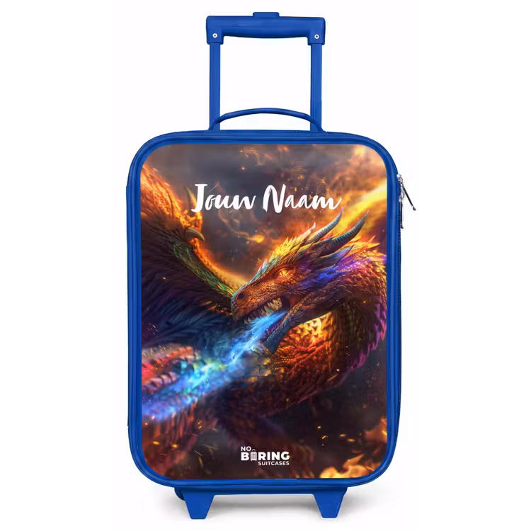 Kinderkoffer met naam - Blauw - Chroma krijger — 1