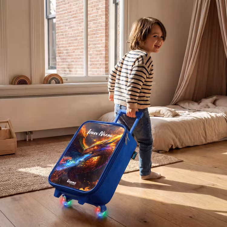 Kinderkoffer met naam - Blauw - Chroma krijger — 3