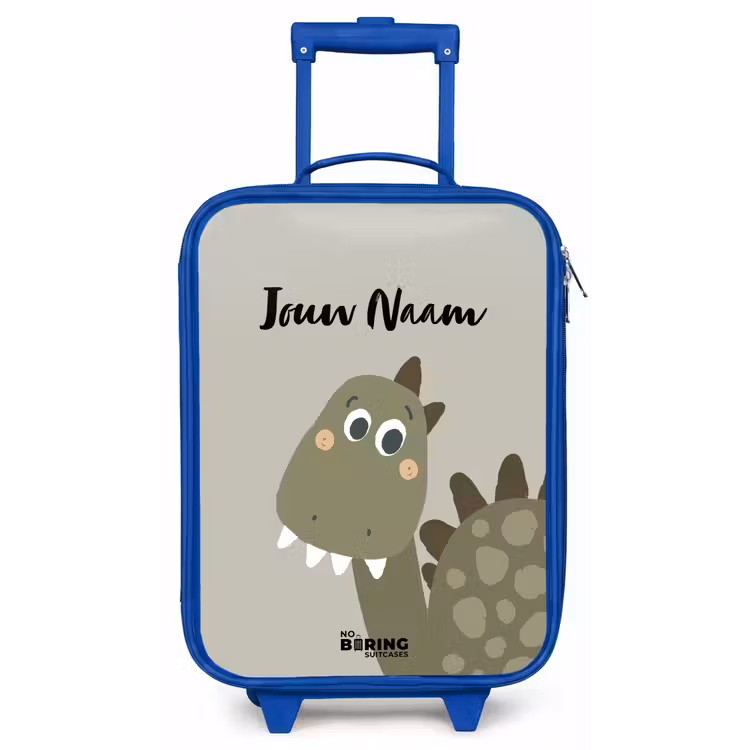 Kinderkoffer met naam - Blauw - Danny dino — 1