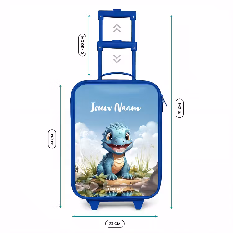 Kinderkoffer met naam - Blauw - Darius Dino — 6