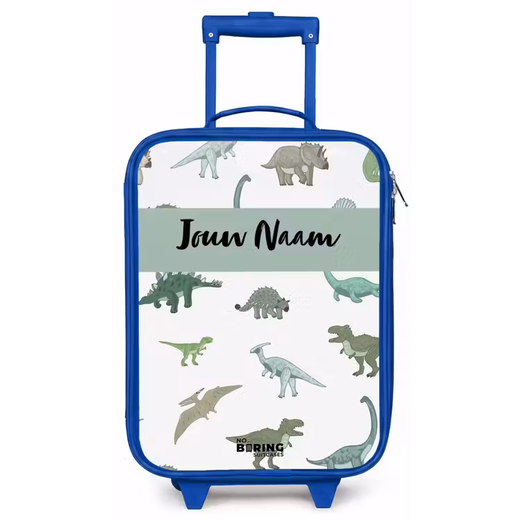 Kinderkoffer met naam - Blauw - Dino Dynastie — 1