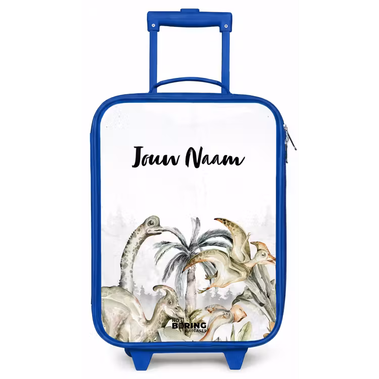 Kinderkoffer met naam - Blauw - Dino Jungle — 1