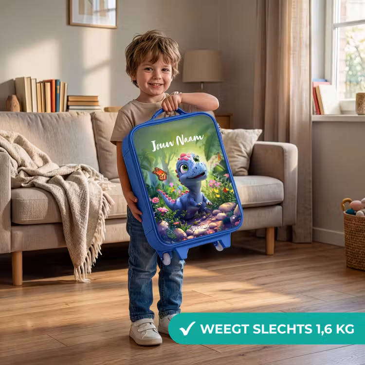 Kinderkoffer met naam - Blauw - Donny Dino — 2