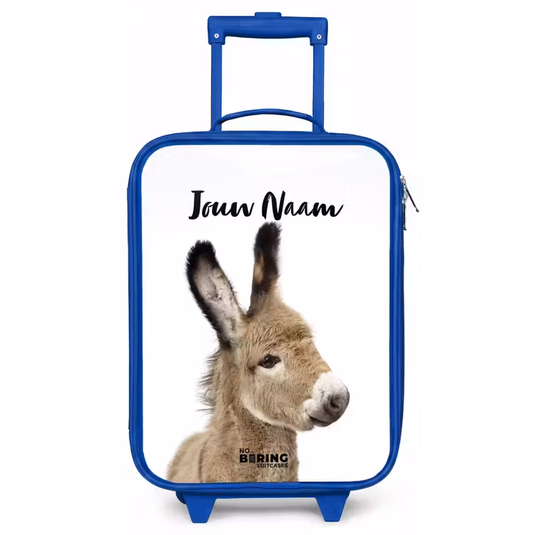 Kinderkoffer met naam - Blauw - Eddy Ezel — 1