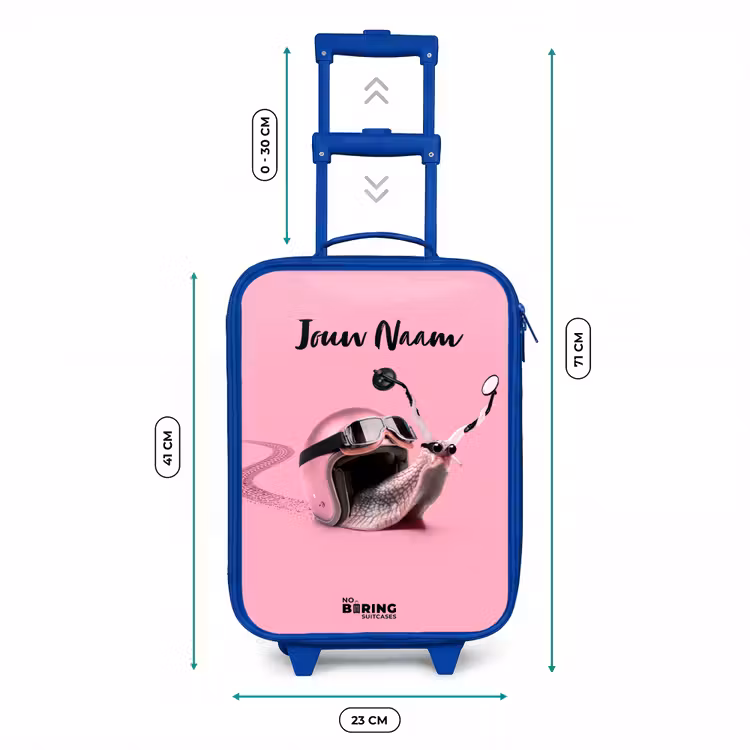 Kinderkoffer met naam - Blauw - Escar-Go - Roze — 6
