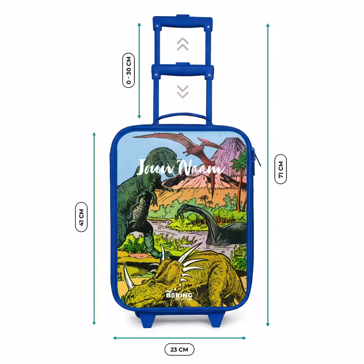 Kinderkoffer met naam - Blauw - Feest in Dinosaurusland — 6