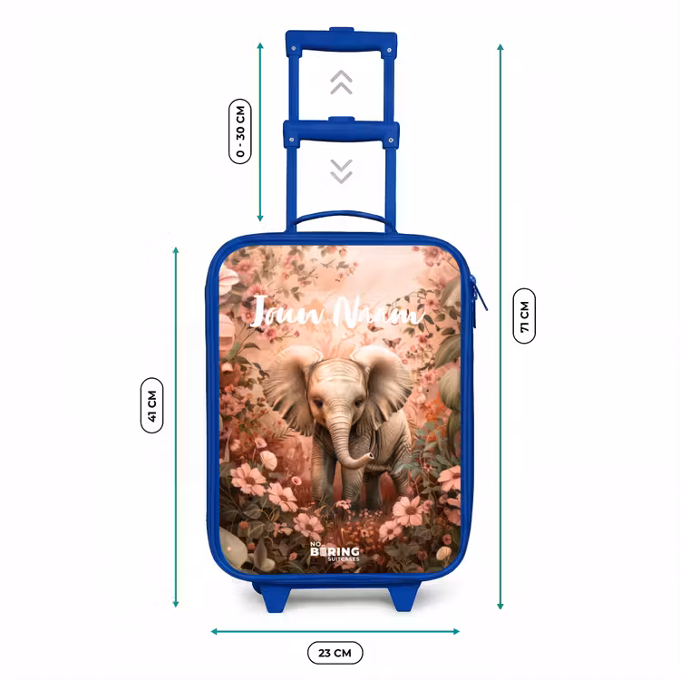 Kinderkoffer met naam - Blauw - Flora flapoor — 6