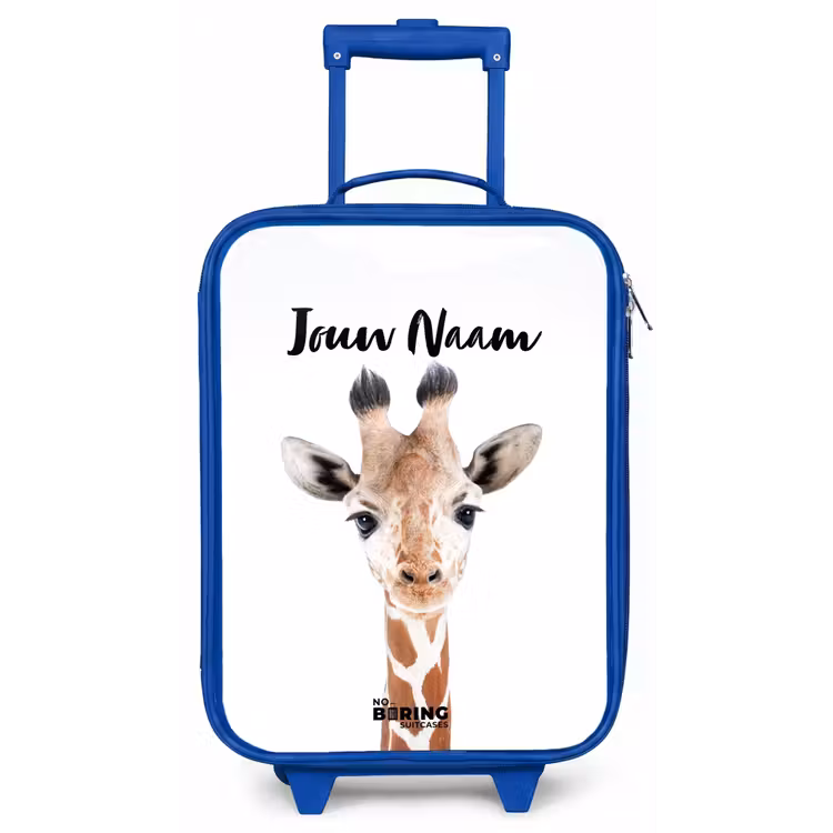 Kinderkoffer met naam - Blauw - Gerrie Giraffe — 1