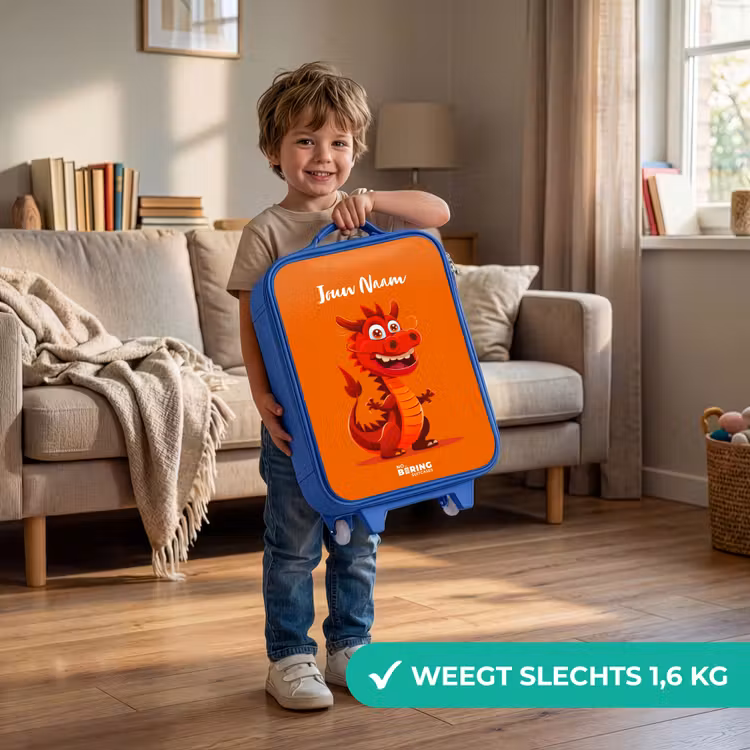 Kinderkoffer met naam - Blauw - Horacio hotshot — 2