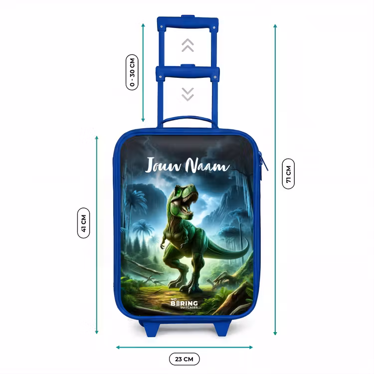 Kinderkoffer met naam - Blauw - Junglosaurus — 6