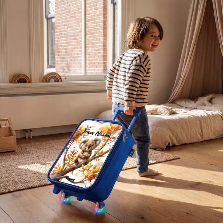 Kinderkoffer met naam - Blauw - Kenny koala — 3