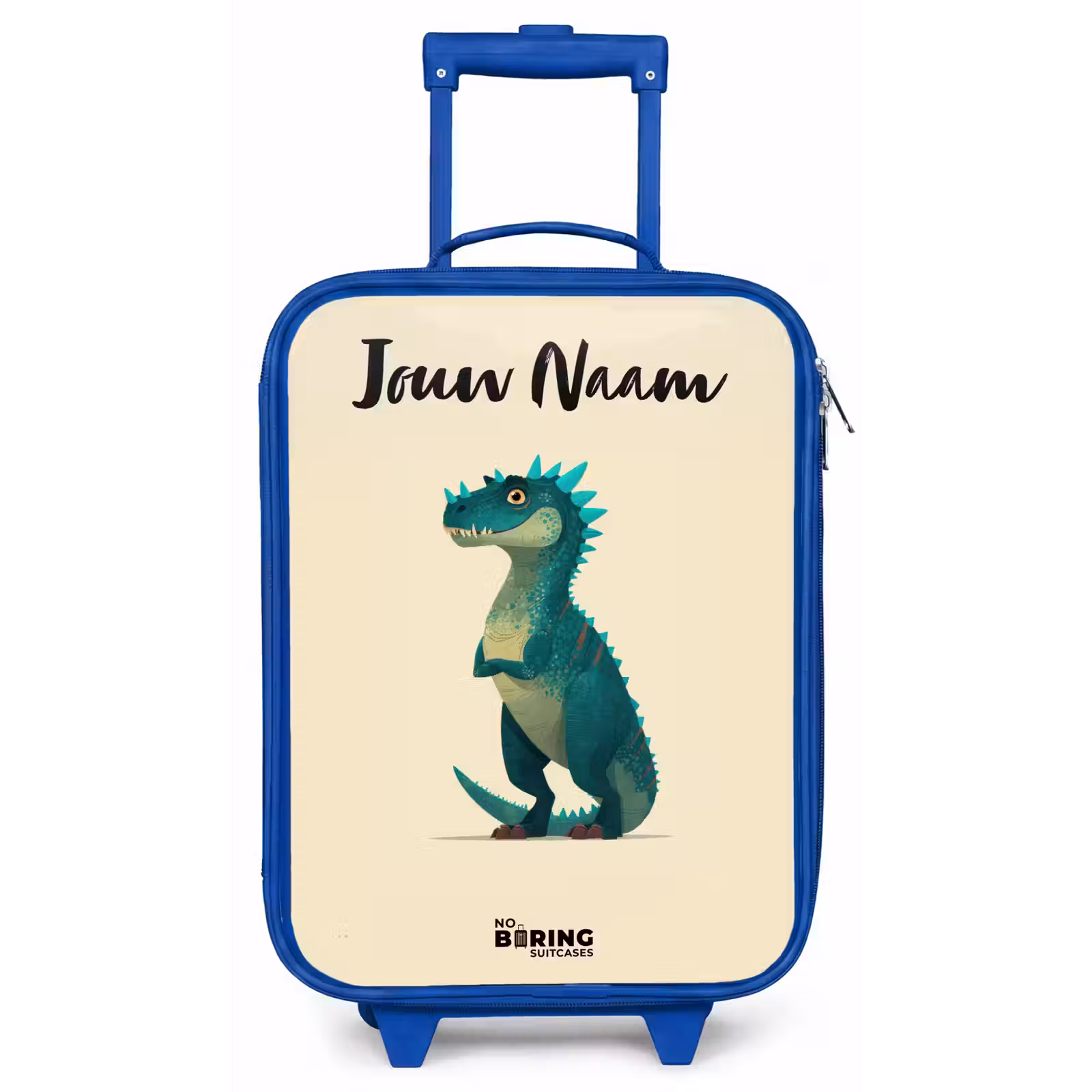 Kinderkoffer met naam - Blauw - Dino - Dier - Blauw - Groen — 1