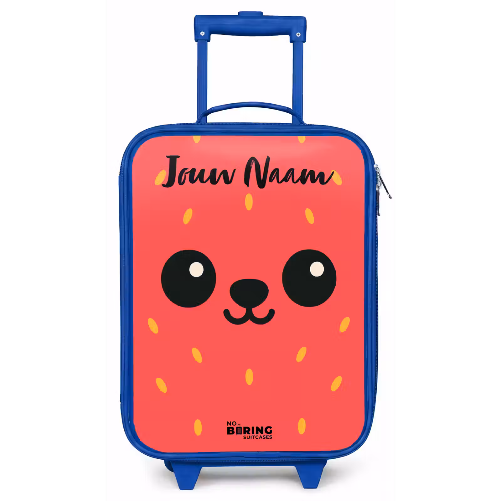 Kinderkoffer met naam - Blauw - Kawai - Aardbei - Rood — 1