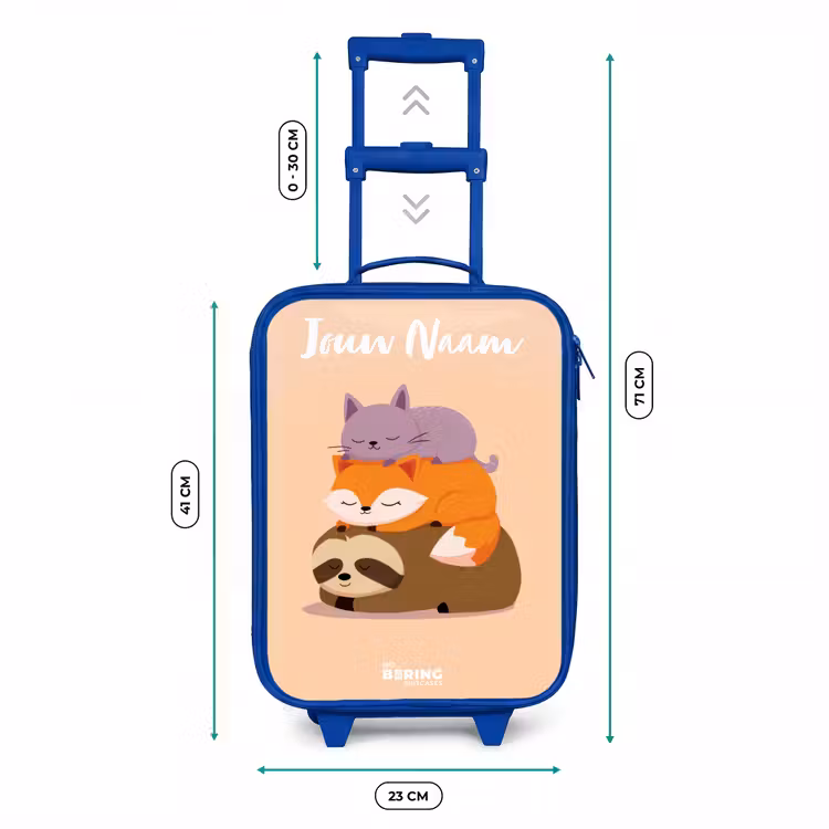 Kinderkoffer met naam - Blauw - Dieren - Slapen - Samen — 6