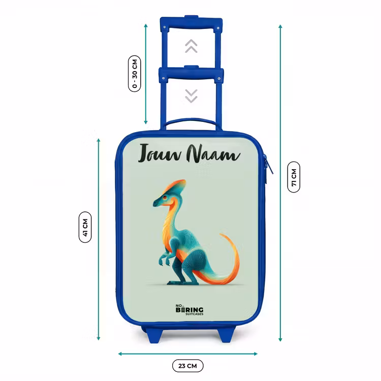 Kinderkoffer met naam - Blauw - Dino - Blauw - Dier — 6