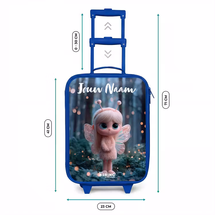 Kinderkoffer met naam - Blauw - Fairy - Bos - Glitters — 6